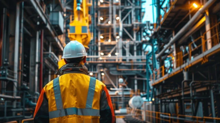 Agência de marketing digital para indústrias: homem em ambiente industrial